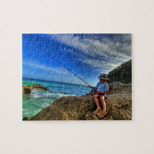 Puzzle Juego Puzzle-Boy Fishing