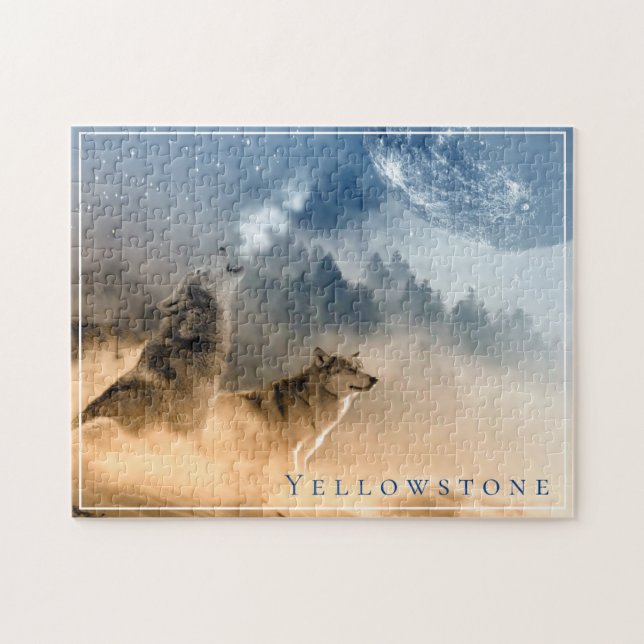 Puzzle Juego Rompecabezas-Yellowstone del lobo (Horizontal)
