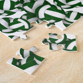 Puzzle Juegos deportivos de voleibol blanco y verde para 