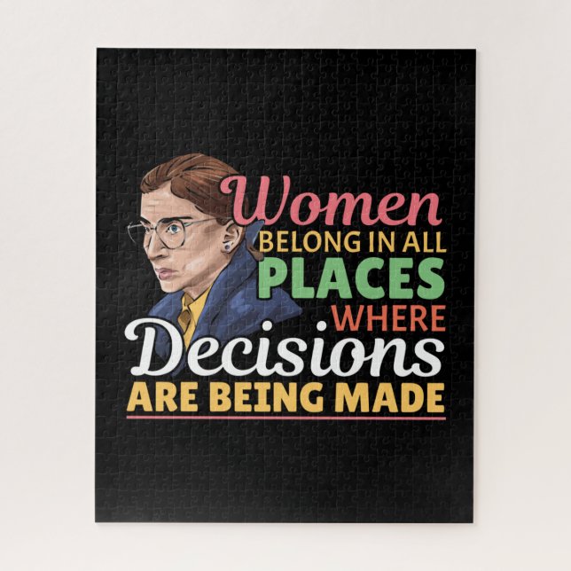 Puzzle Juez de abogada feminista de Ruth Bader Ginsburg (Vertical)