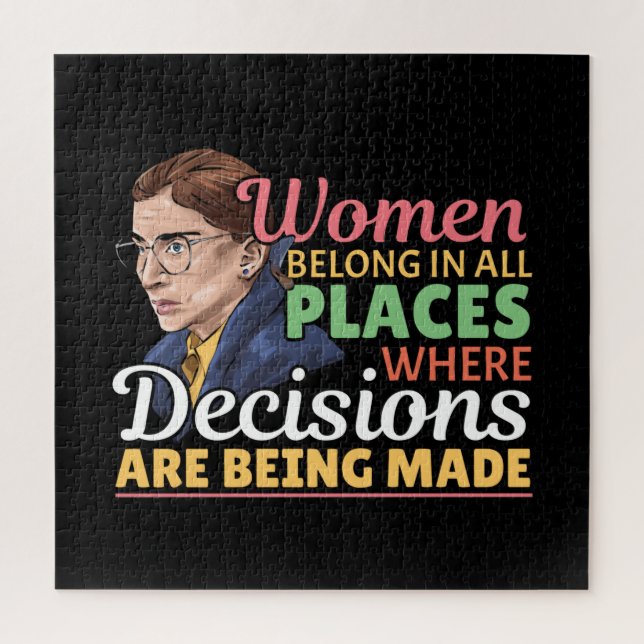 Puzzle Juez de abogada feminista de Ruth Bader Ginsburg (Vertical)