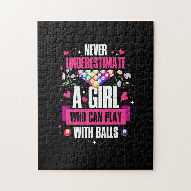 Puzzle Jugador Billiards Este Chica Puede Jugar Billiards (Vertical)