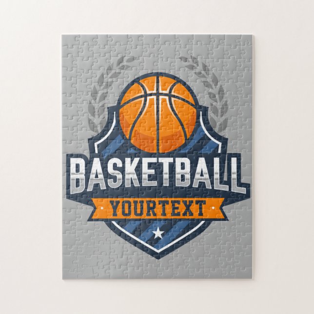 Puzzle Jugador de Baloncesto AGREGAR NOMBRE Equipo Escola (Vertical)