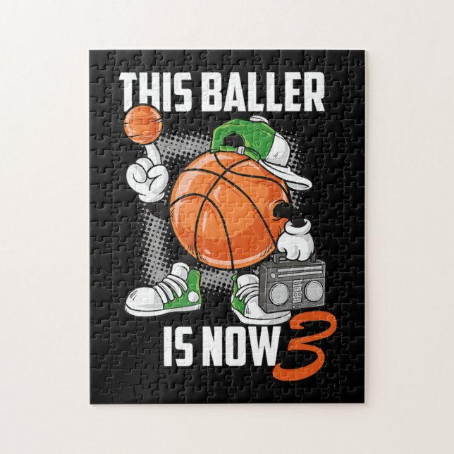 Puzzle Jugador de baloncesto con tres años de antigüedad (Vertical)