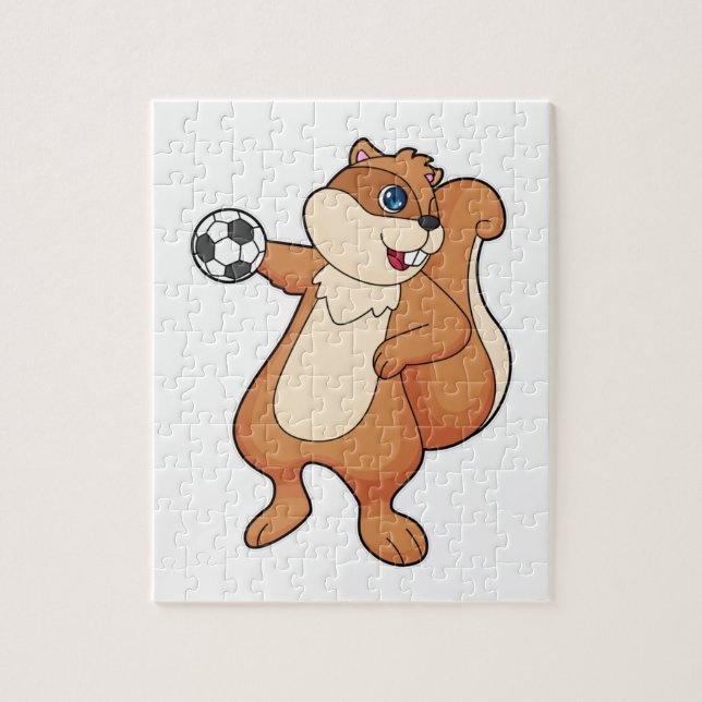 Puzzle Jugador de balonmano ardilla Balonmano (Vertical)