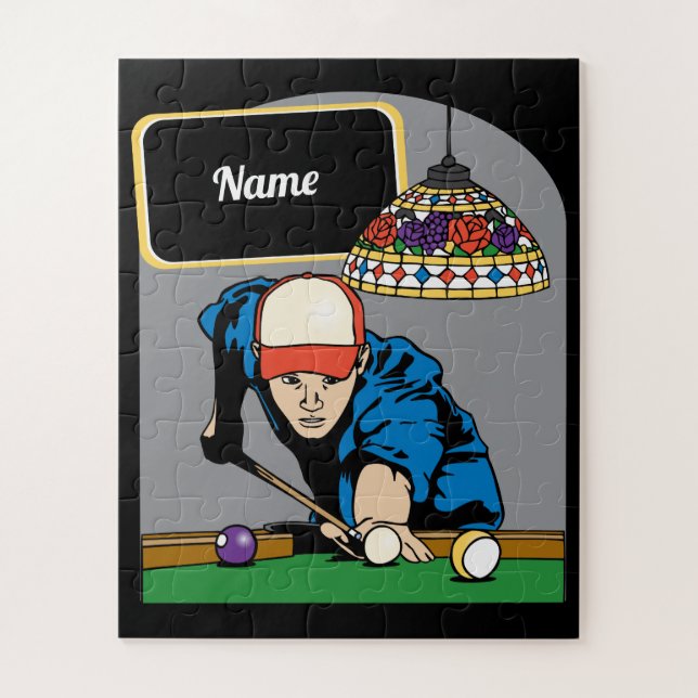 Puzzle Jugador de billar personalizado Billiards Jigsaw P (Vertical)