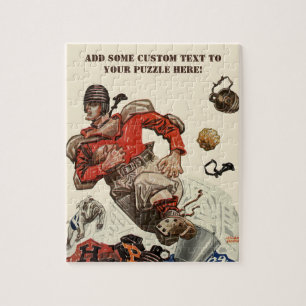 Puzzle Jugador De Cuartos De Fútbol De Vintage