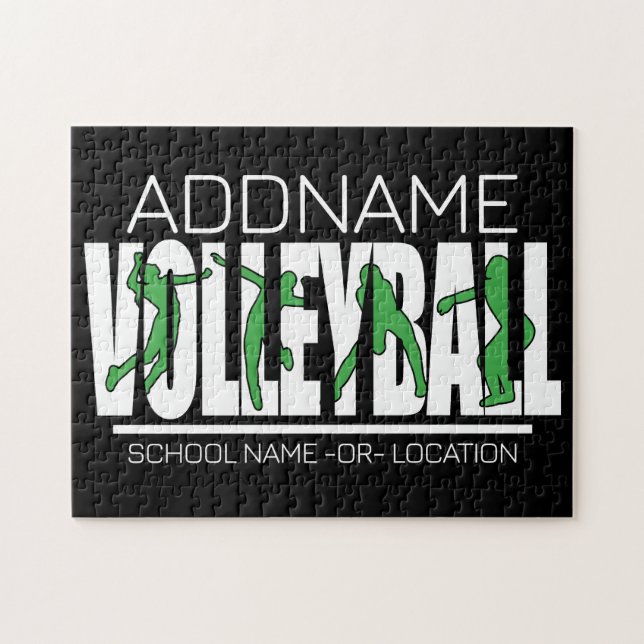 Puzzle Jugador de equipo de voleibol AÑADIR NOMBRE Escuel (Horizontal)