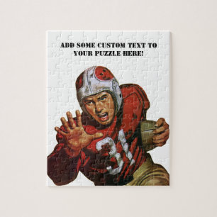 Puzzle Jugador de fútbol americano vintage corriendo atrá