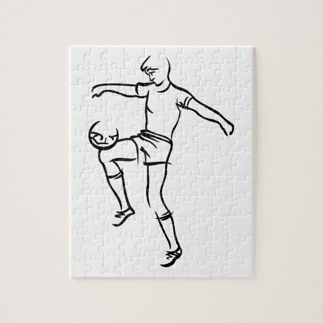 Puzzle Jugador de fútbol del muchacho (Vertical)