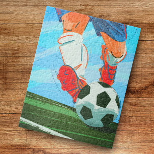 Puzzle Jugador de fútbol masculino retro Legs & Ball Spor