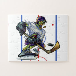 Puzzle Jugador de Hockey Zombie de Halloween Deportes Div