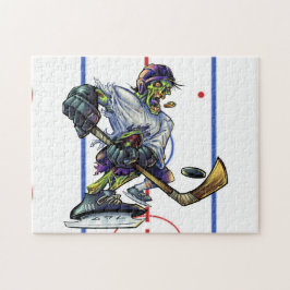 Puzzle Jugador de Hockey Zombie de Halloween Deportes Div