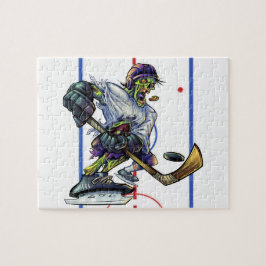 Puzzle Jugador de Hockey Zombie de Halloween Deportes Div