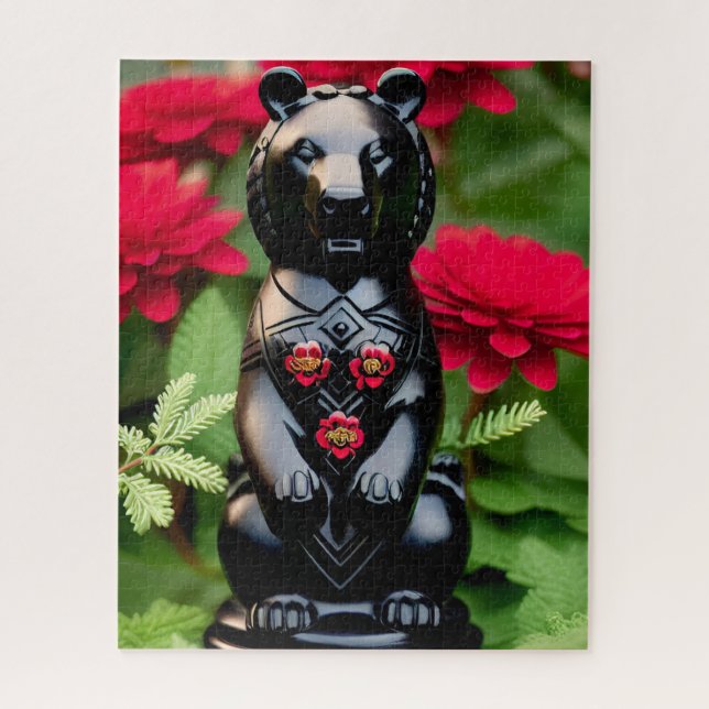 Puzzle Jugador de juego de oso negro (Vertical)
