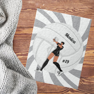 Puzzle Jugador de voleibol chica Nombre del niño Número d