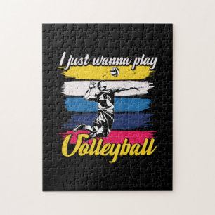 Puzzle Jugador de voleibol Solo Quiero Jugar Al Voleibo