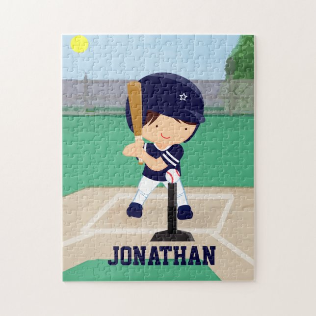 Puzzle Jugador lindo personalizado del dibujo animado del (Vertical)