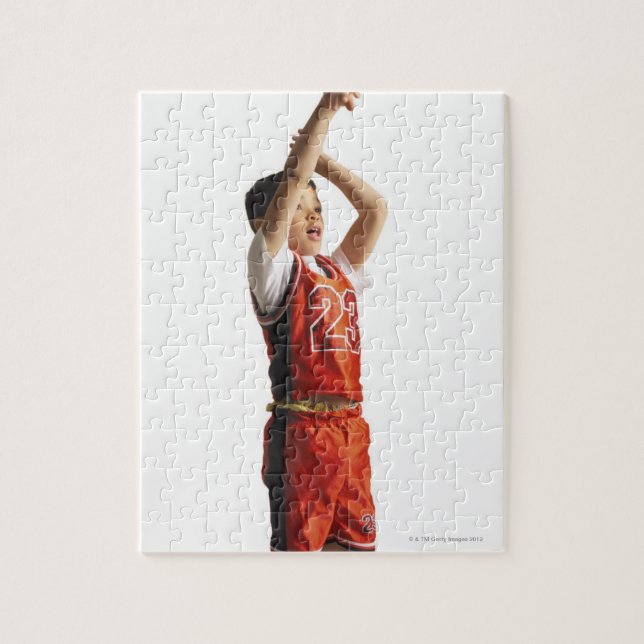 Puzzle jugador masculino de baloncesto de áfrica infantil (Vertical)