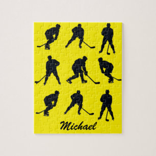 Puzzle Jugador moderno de hockey sobre hielo de moda Nomb