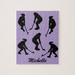 Puzzle Jugador moderno de hockey sobre hielo de moda Nomb