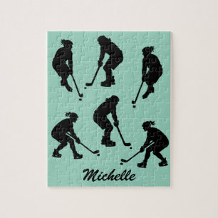 Puzzle Jugador moderno de hockey sobre hielo de moda Nomb
