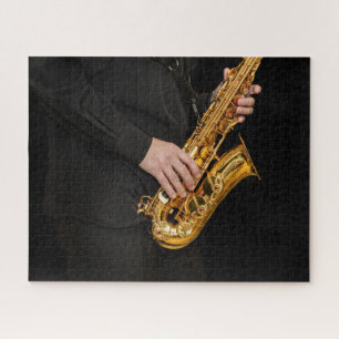 Puzzle Jugador saxofonista toca jazz saxofonista
