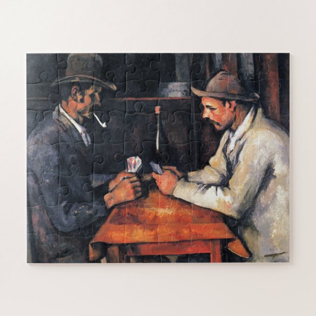 Puzzle Jugadores de cartas Paul Cezanne Pining Art (Horizontal)