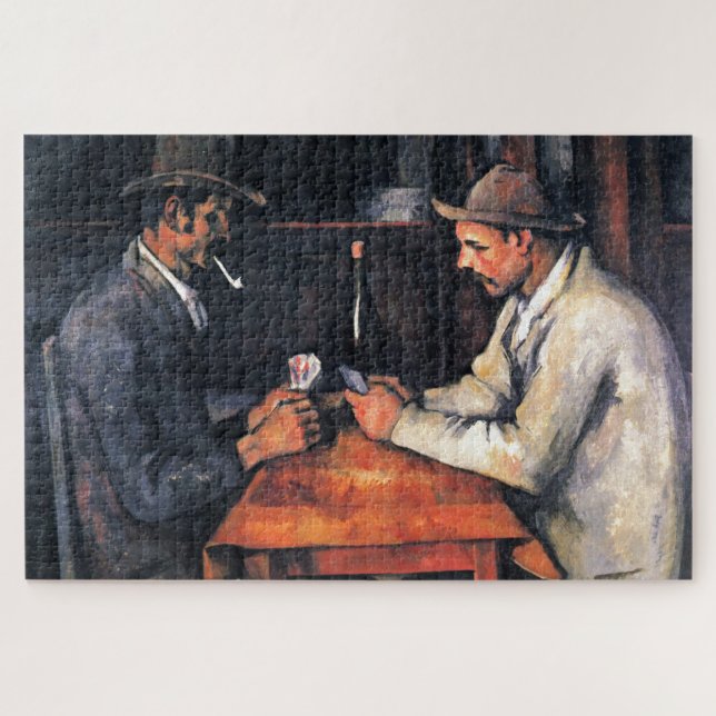Puzzle Jugadores de cartas Paul Cezanne Pining Art (Horizontal)
