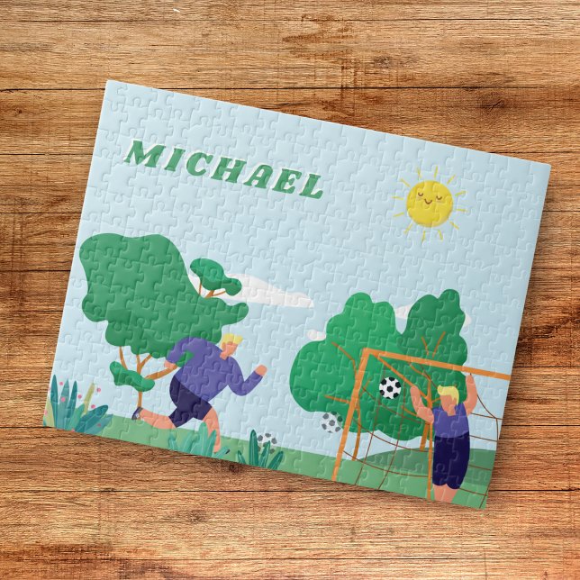 Puzzle Jugadores de fútbol de niños rubios nombre Ilustra (Subido por el creador)