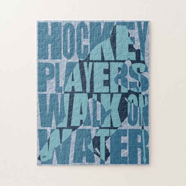 Puzzle Jugadores De Hockey Caminan Por El Agua (Vertical)
