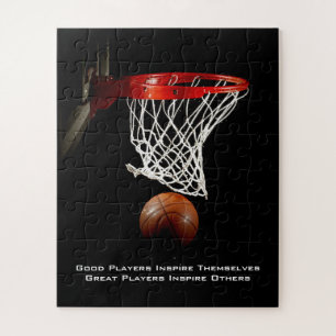 Puzzle Jugadores de la Cita Inspiradora de Baloncesto Ins