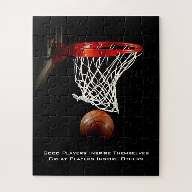 Puzzle Jugadores de la Cita Inspiradora de Baloncesto Ins (Vertical)