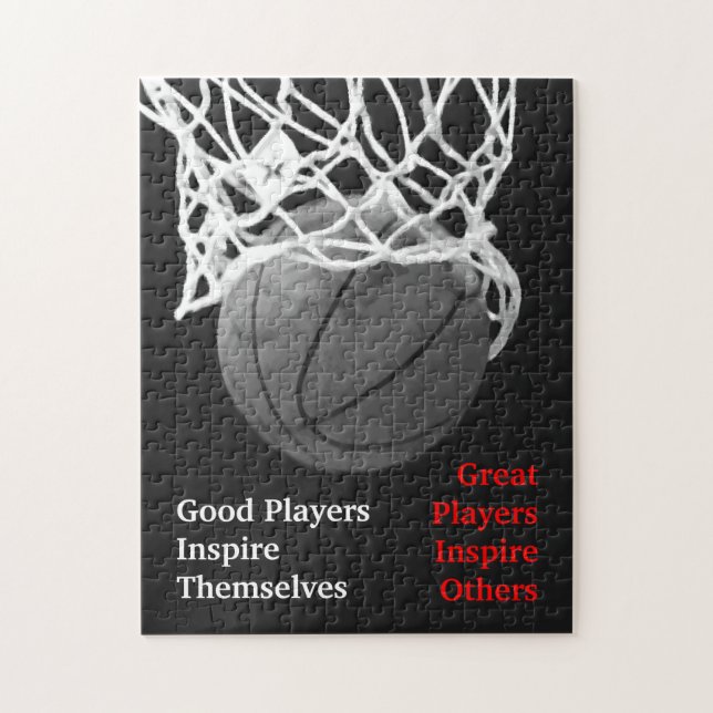 Puzzle Jugadores de la Cita Inspiradora de Baloncesto Ins (Vertical)
