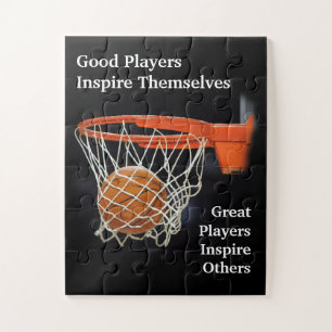 Puzzle Jugadores de la Cita Inspiradora de Baloncesto Ins