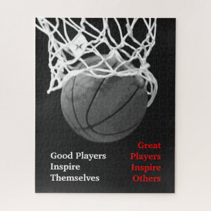 Puzzle Jugadores de la Cita Inspiradora de Baloncesto Ins