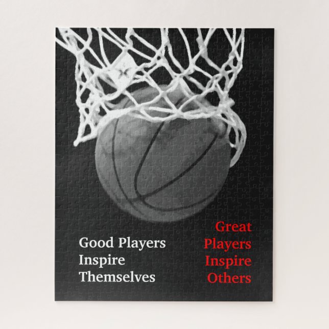 Puzzle Jugadores de la Cita Inspiradora de Baloncesto Ins (Vertical)