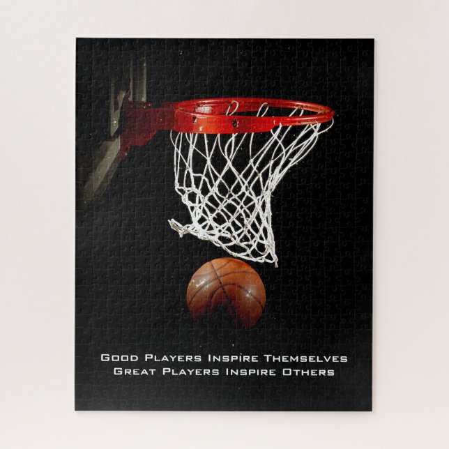 Puzzle Jugadores de la Cita Inspiradora de Baloncesto Ins (Vertical)
