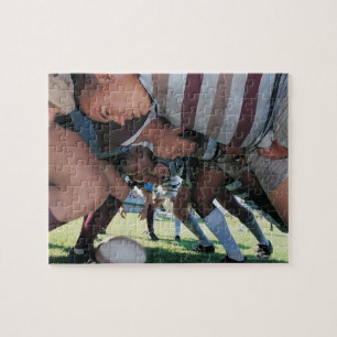 Puzzle Jugadores de Unión de Rugby en un Escrutinio