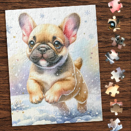 Puzzle Jugadores Navidades de cachorros de perro de Bulld