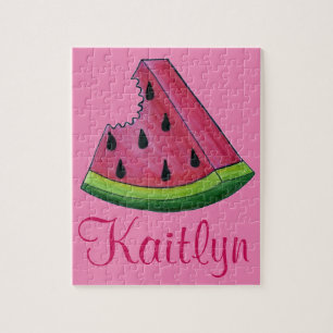 Puzzle Jugosa de sandía rosada Fruta Melón Melón Slice hi