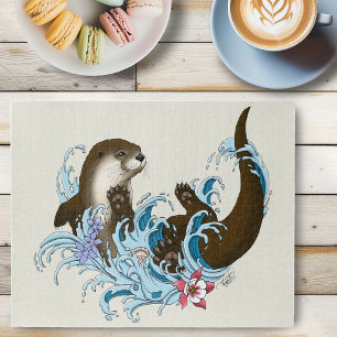 Puzzle Juguuetón Azul Nutria de Río Caprichosa Salpicadur