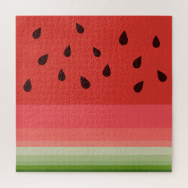 Puzzle Juicy Delicioso Ripe Watermelon Con Diseño De Semi