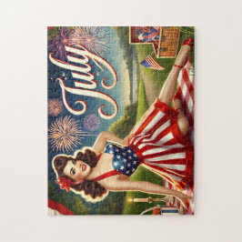 Puzzle July Independence Pin-Up Celebration