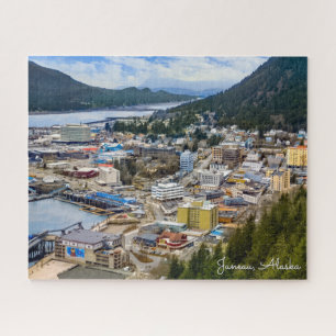 Puzzle Juneau Alaska, cruzando el puerto de Alaska