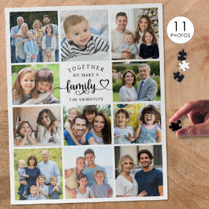 Puzzle Juntos Formamos Una Familia 11 Fotos Corazón