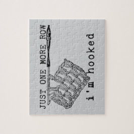 Puzzle Just One More Row I'm Hooked Crochet Hook and Yarn