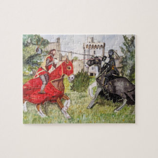 Puzzle Justa medieval colorida