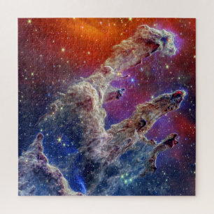Puzzle JWST Pillars of Creation NIRCam y MIRI Composite