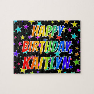 Puzzle "KAITLYN" Nombre, Divertido "FELIZ CUMPLEAÑOS"